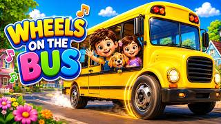 Wheels on the Bus Kids Song Nursery Rhyme Jamie s Happy Yellow Bus Zimboo Kids