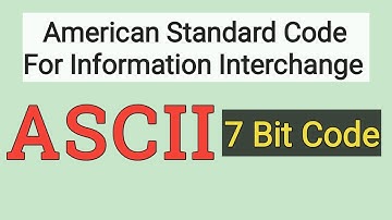 ASCII 7 Bit Code
