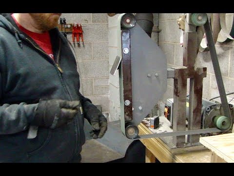 How to sharpen a knife on a belt grinder 