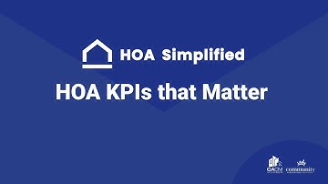 Key Performance Indicators (HOA KPIs)