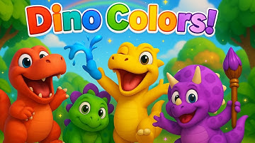 "Learn Colors with Dinosaurs | Dino Colors Song for Kids | Fun 3D Animation!" | Kabadimelon #dino