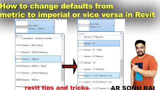 How to change defaults from metric to imperial or vice versa in Revit (Revit tips and tricks)