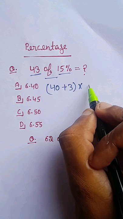 percentage Maths solve in few seconds | #shorts #youtubeshorts