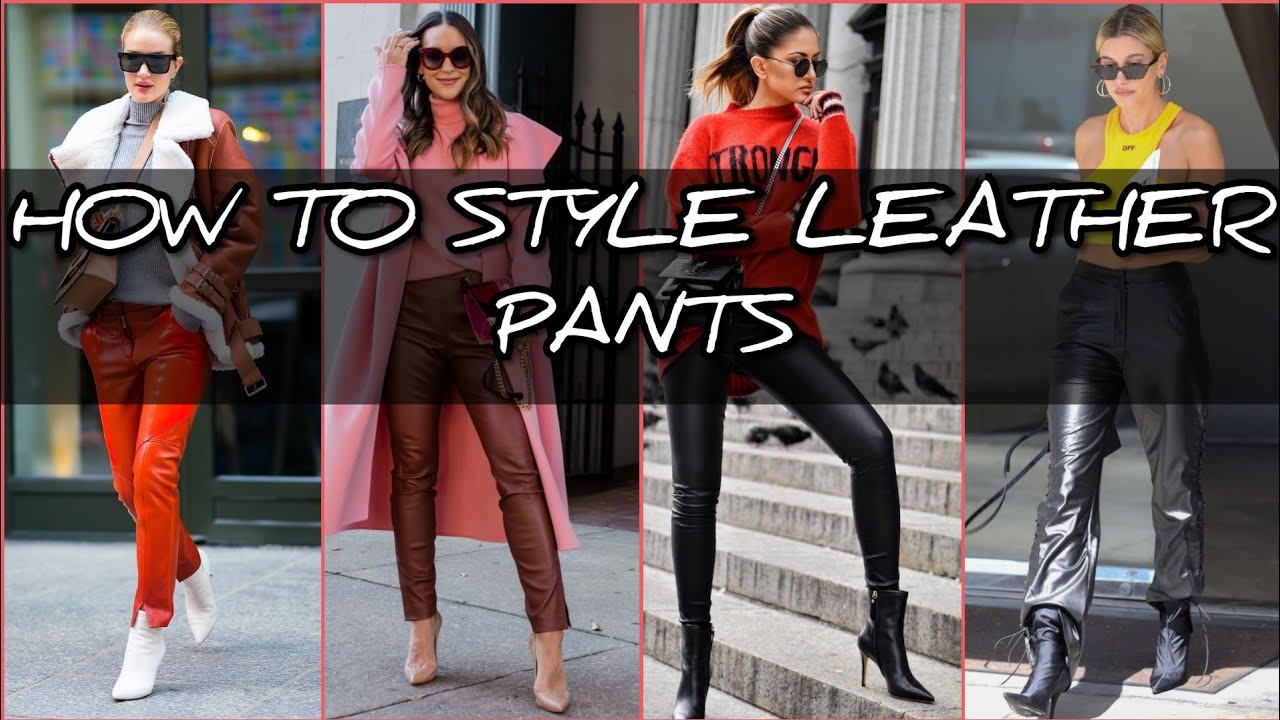 Very versatile & high waisted leather pants designs/designer