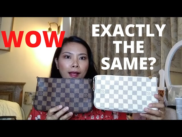 LOUIS VUITTON Damier Ebene Navona Pochette Accessories 80161