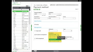 Sage X3 - How to Define Payment Methods