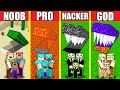 Minecraft Battle: UNDERGROUND HOUSE BUILD CHALLENGE - NOOB vs PRO vs HACKER vs GOD / Animation BASE