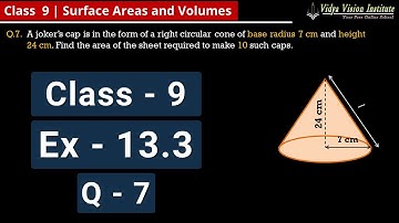 Class 9 Maths, Exercise 13.3 - Q 7 🌟 Surface Areas and Volumes 🌟 NCERT, CBSE 🎯
