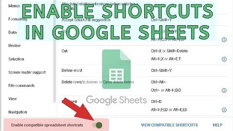 How To Enable Shortcut Keys In Google Sheets ✅ Shortcuts In Google Sheets 💪 Shortcut Keys