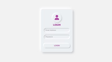Neumorphism login form using HTML and CSS