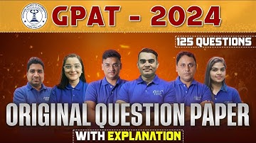 GPAT 2024 Original Questions with Explanation | GPAT Previous Year MCQs | #gpatexam #gpat