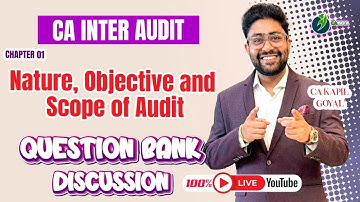 Lec 1- Nature, Objective & Scope of Audit Question Bank - 100% Coverage
