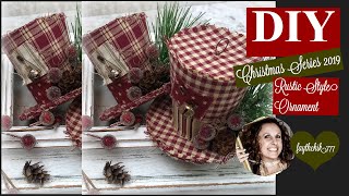 Christmas Series 2019 | DIY Farmhouse Rustic Mini Hat Ornament | DIY Farmhouse Christmas Ornament