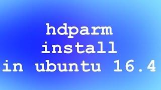 hdparm  in ubuntu 16.4