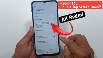 How to use Double Tap To ON/OFF Screen Redmi 13C | Double Tap to off Screen kaise kare