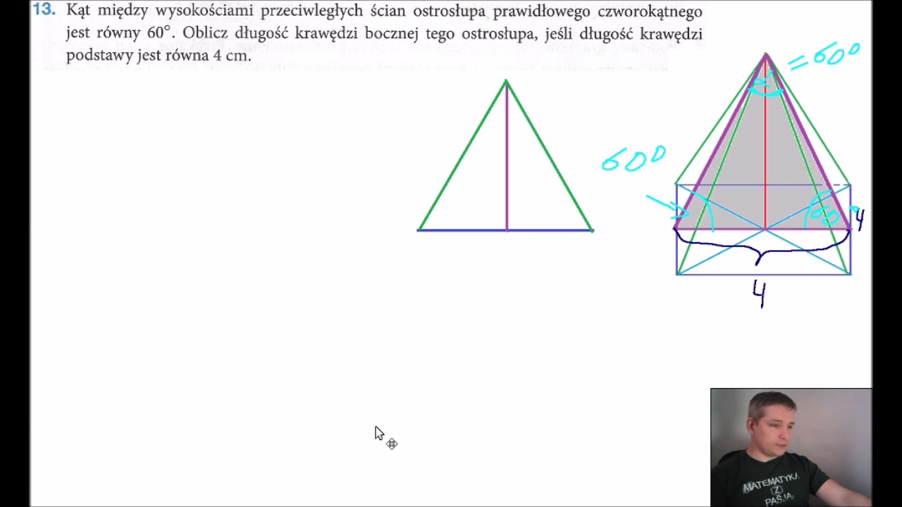 Teraz matura Stereometria poziom podstawowy zestaw A zadanie 13 - YouTube