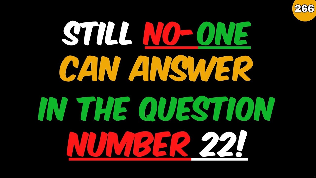 Number One Ranswer STILL NO-ONE CAN ANSWER THE QUESTION NUMBER 22! | GENERAL KNOWLEDGE ...