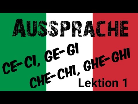 🔴Lektion 1: Aussprache che-chi/ghe-ghi 🔴Italienisch für Anfänger🇮🇹