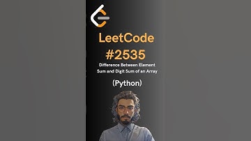 LeetCode#2535 Difference Between Element Sum and Digit Sum of an Array - Python