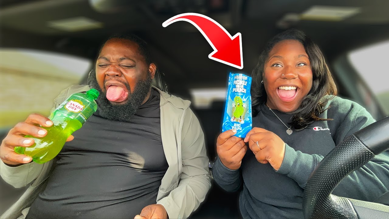 I PUT PICKLE JUICE IN MY HUSBAND'S GINGER-ALE TO SEE HIS REACTION *HILARIOUS*