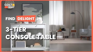 COSTWAY - Console Table 3-Tier with Drawer and Storage Shelves 📚HW66090 #costway #review