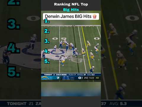 People, Person, Helmet. Text: Ranking NFL Top Big Hits NFL Biggest Hits of the 1. 2025-2026 Season 3. 2. 3. 4. BOO 4. BOOOOM 5. 5. Pitr