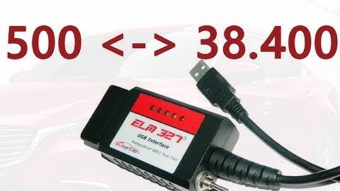 ELM327 500 kbps to 38.400 kbps, and vice versa, baud rate change. Constant speed change