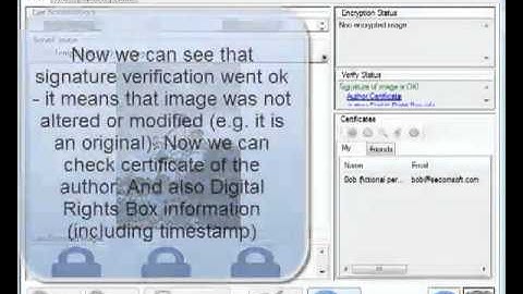 JPEG image signature verification using X.509 certificates