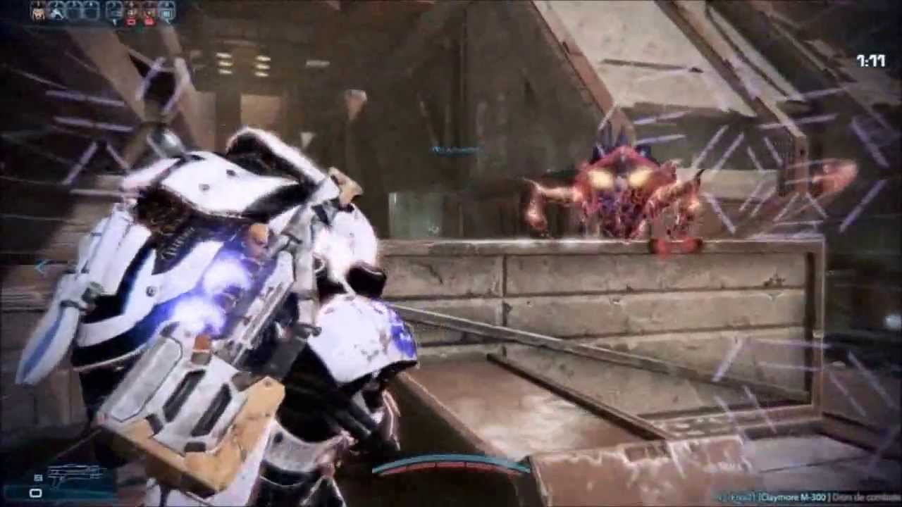 Platinum Solo Krogan Sentinel Warlord Claymore only Vs Collectors ( 10 waves Survivor )