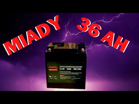 Miady 12V 36Ah Deep Cycle LiFePO4, 2000 Cycles Rechargeable Battery.