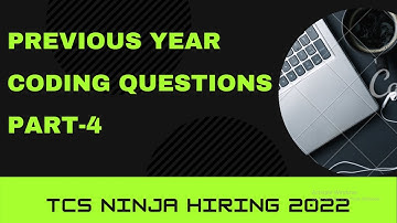 TCS Ninja coding questions 2022 || Frequently asked coding Questions || coding4u