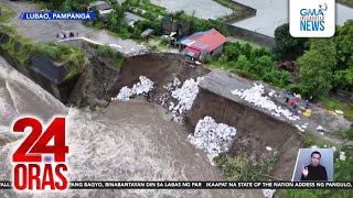 Bahagi Ng Dike Sa Lubao, Pampanga, Kinain Ng Malakas Na Ragasa Ng Tubig Sa Dam Mga... 24 Oras