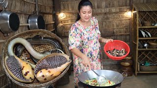 Countryside life TV : Yummy stir-fry sea snail with eel - Country style cooking