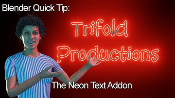 Blender Quick Tip: The Neon text addon