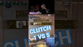 CLUTCH 1vs5 :O #inet_saju #saju #counterstrike2