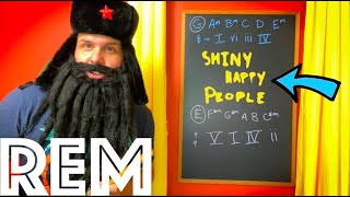 REM's Shiny Happy People Has Multiple Personality Disorder... A Breakdown + How To Play Guitar