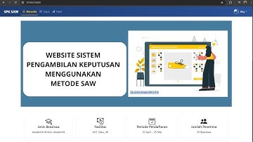 Website Seleksi Beasiswa dengan Metode SAW | Sistem Pendukung Keputusan