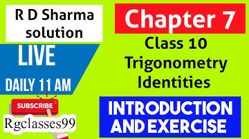 Trigonometric Identities  class 10  rd Sharma solution Part 2 #rgclasses99
