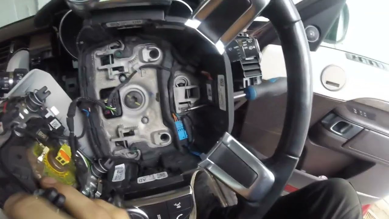 How to remove the steering wheel airbag Land Rover Discovery 2018 YouTube
