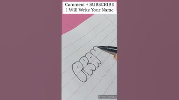 How To Write Bubble Letters | SUBSCRIBER NAME REQUEST #shorts #ytshorts