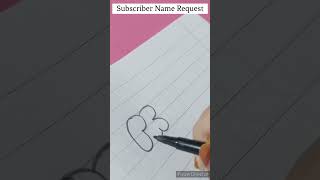 How To Write Bubble Letters | SUBSCRIBER NAME REQUEST #shorts #ytshorts