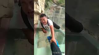 Fear of Heights (Chinese people afraid of a glass bridge)  Very Funny screenshot 5