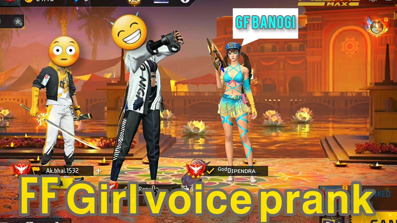 😍 Cute Girl Voice Prank | Free Fire Funny Hindi GF Prank - YouTube