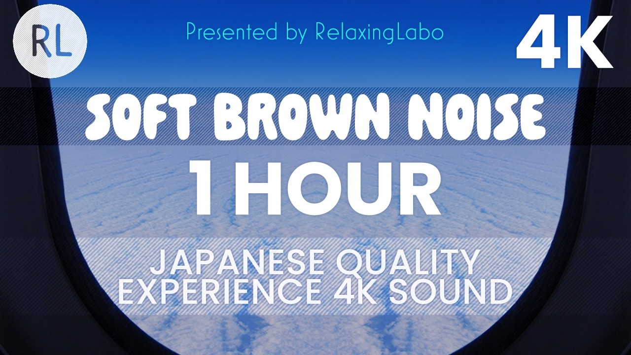 ​[Official/4K]Deep Sleep Brown Noise(1H)Airplane Cabin Sound by Nemureru Noise©:ADHD/Insomnia Relief