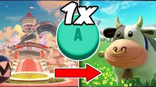 Peach Stadium to Moo Moo Meadows R in 1 A Press - Mario Kart World