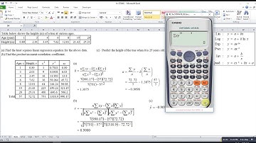 Correlation and Regression (Casio fx-570ES)