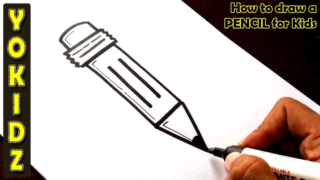 How to Draw a Pencil for Kids 