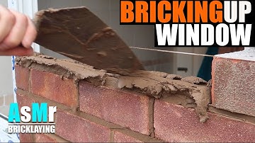 ASMR Bricklaying Bricking Up a Window