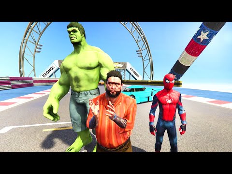 Örümcek Adam VS Hulk VS Recep İvedik Araba Yarışı - GTA 5