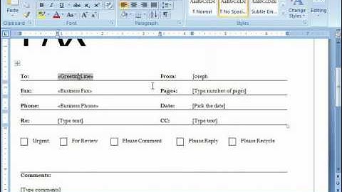 Word Tutorial Using Templates Microsoft Training Lesson 8.1